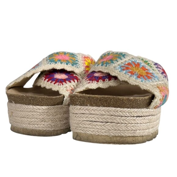 Dirty Laundry Crochet Granny Square Platform Slide Sandals Size 7.5 - Picture 4 of 10